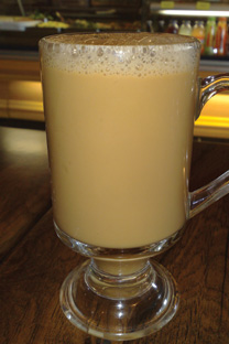 A frothy cup of teh tarik at the Makan Cafe in Portobello Road
