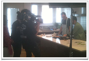 Here, I am showing Gok Wan how to use tea as an ingredient in cooking in our tea cookery theatre